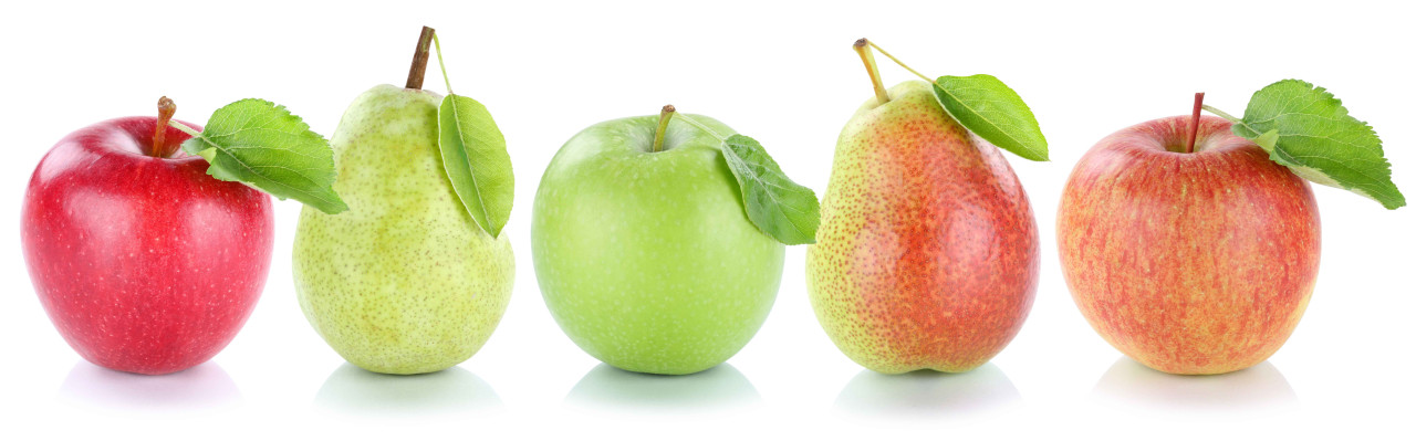 Appels en peren op rij